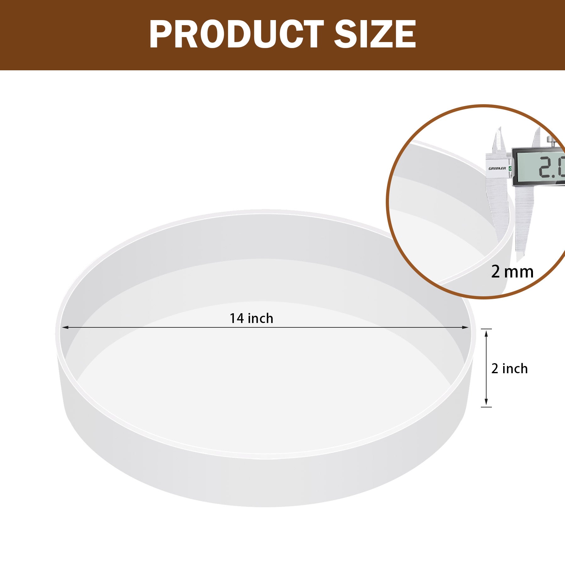 Vehipa Extra Large Resin Table Mold,14 Inch Round Resin Mold for River Table, DIY Resin Art, Coasters, Cutting Board, Desk Decor, Reusable Silicone Mold