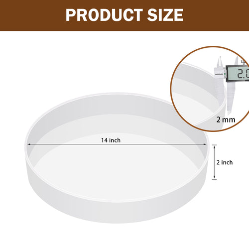 Vehipa Extra Large Resin Table Mold,14 Inch Round Resin Mold for River Table, DIY Resin Art, Coasters, Cutting Board, Desk Decor, Reusable Silicone Mold