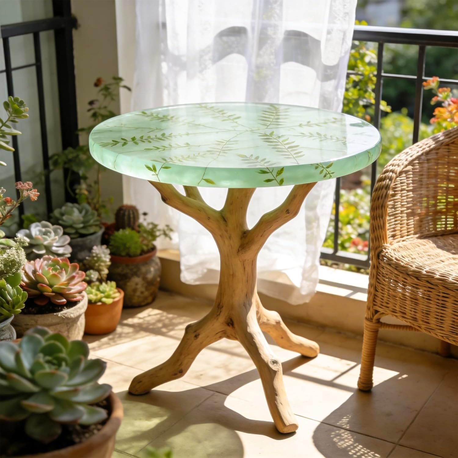 Vehipa Extra Large Resin Table Mold,14 Inch Round Resin Mold for River Table, DIY Resin Art, Coasters, Cutting Board, Desk Decor, Reusable Silicone Mold